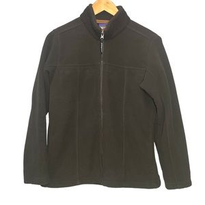 Patagonia Synchilla Zip Front Fleece Jacket Womens Size Medium M Brown Coat
